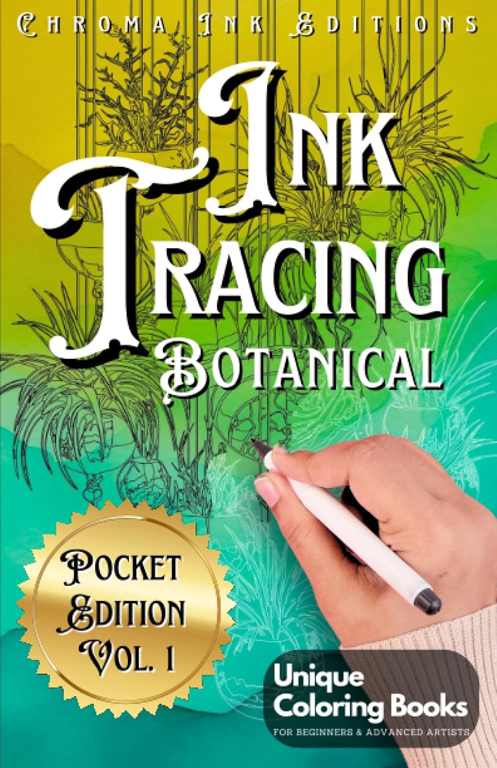 🎨✏️Ink Tracing Coloring Book - For Beginners & Stress Relief