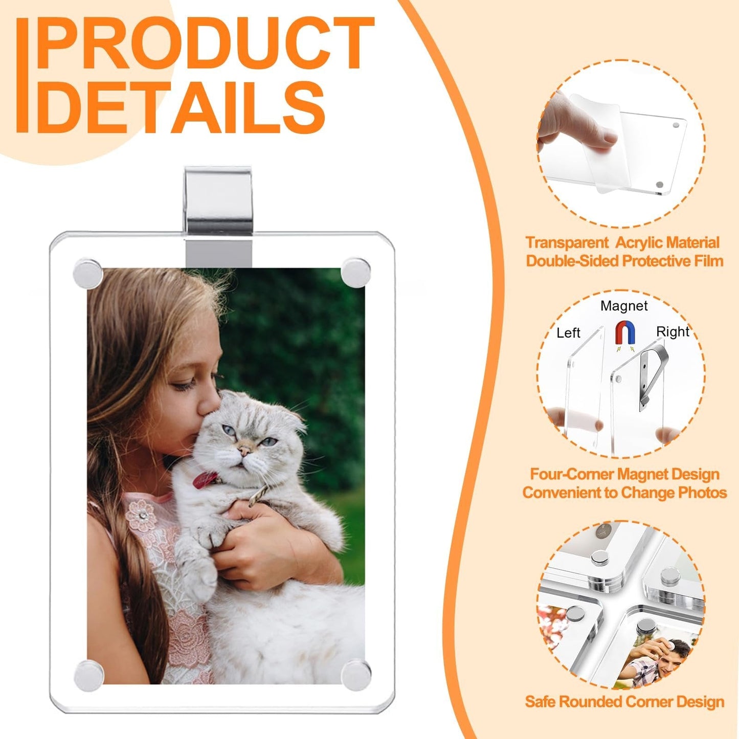 šAcrylic Magnetic Car Sun Visor Photo Clip ā Drive Safe, Youāre Loved