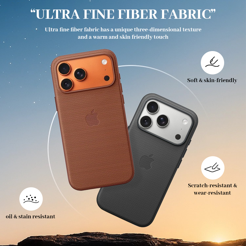 📱 Magnetic Fabric Case for iPhone 17 Pro Max