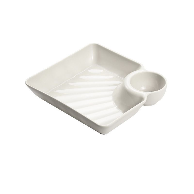 🍽️5-Pcs Divided Serving Plates with Dip Containers