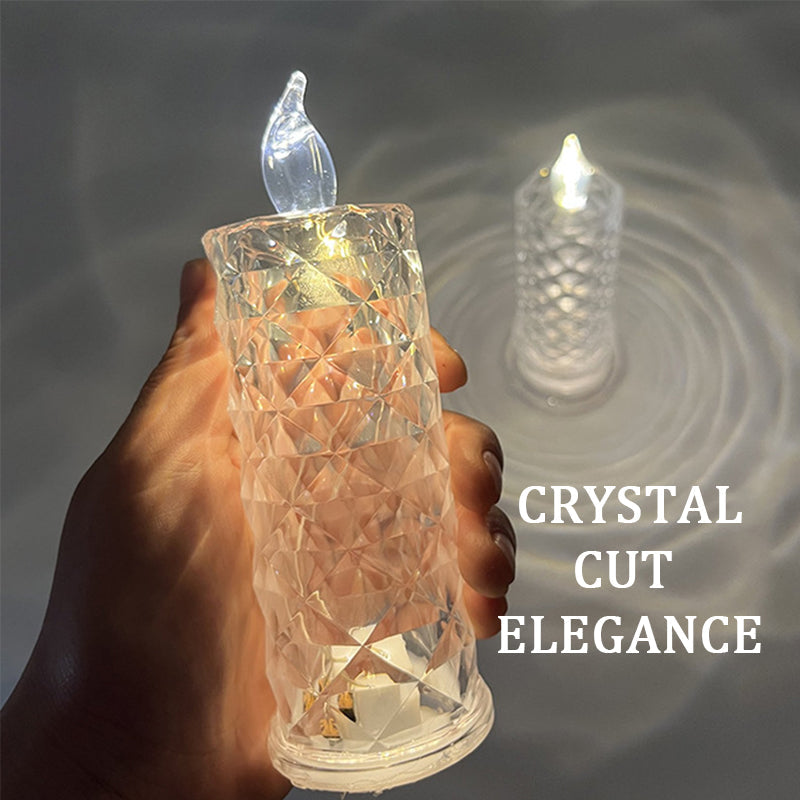 ✨ Crystal Rose Candle Light – Romantic Glow Without the Mess