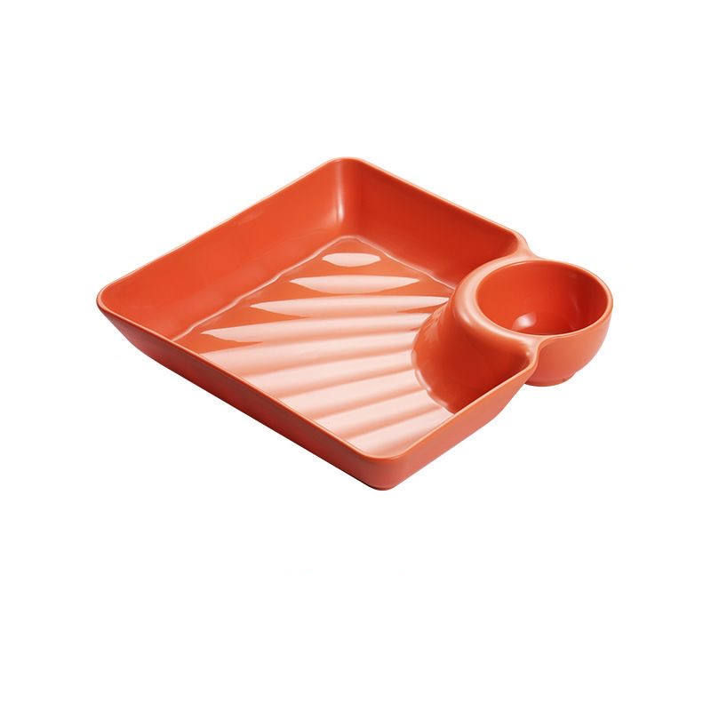 🍽️5-Pcs Divided Serving Plates with Dip Containers