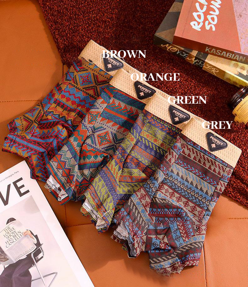 Men's Comfortable Underwear with Color Blocks