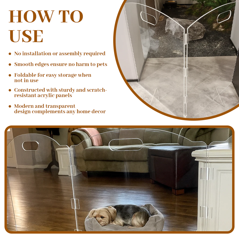 🛡️ Clear Acrylic Pet Gate