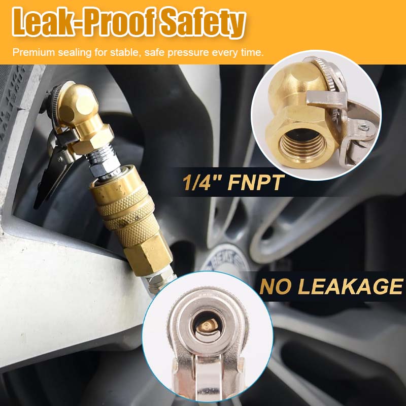 🚗 Tire Air Inflator Chuck – Quick Lock & Release