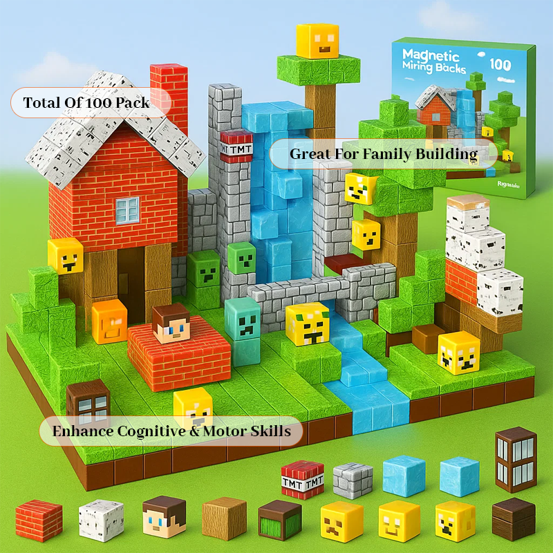 🛠️Magnetic MiningBlocks 100 Pack
