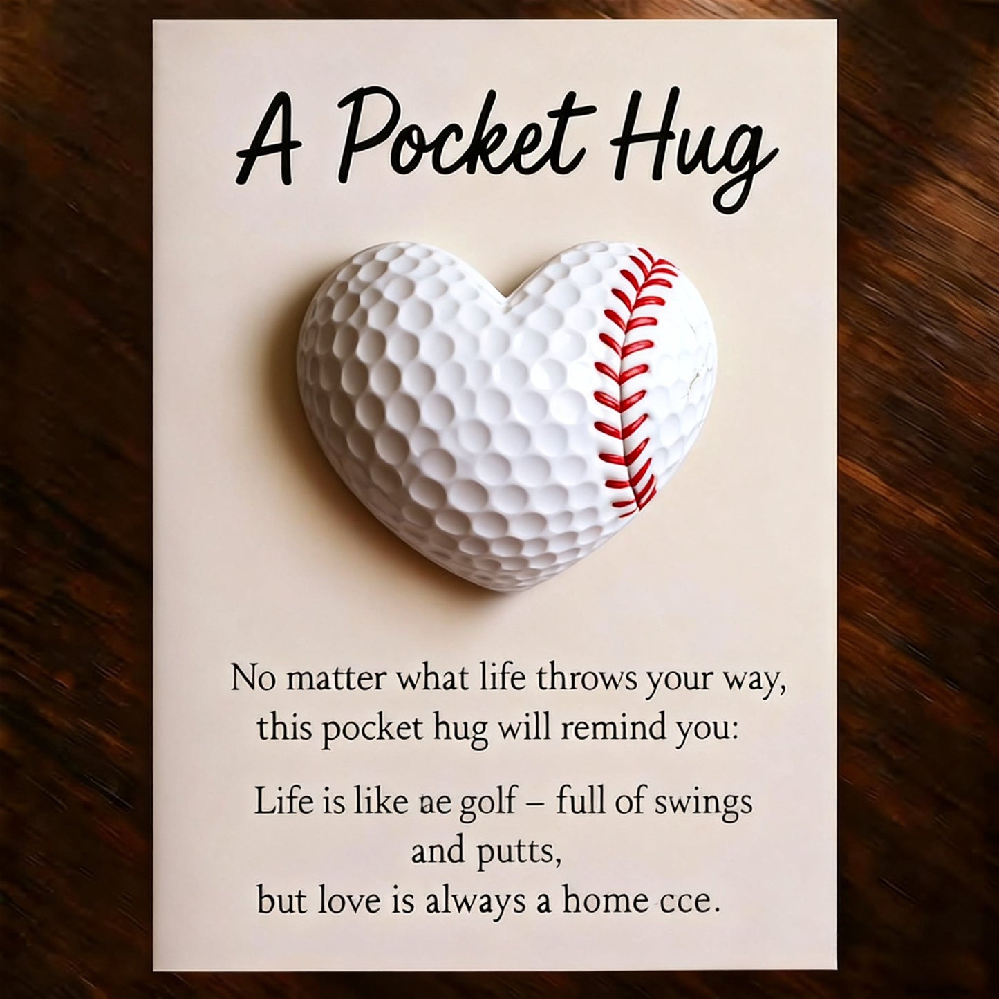⚾Handmade Baseball Pocket Hug with Gift Card