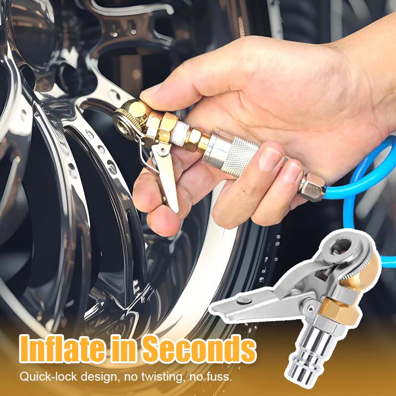 🚗 Tire Air Inflator Chuck – Quick Lock & Release