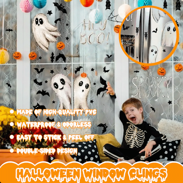 👻 6-Sheet Halloween Window Clings