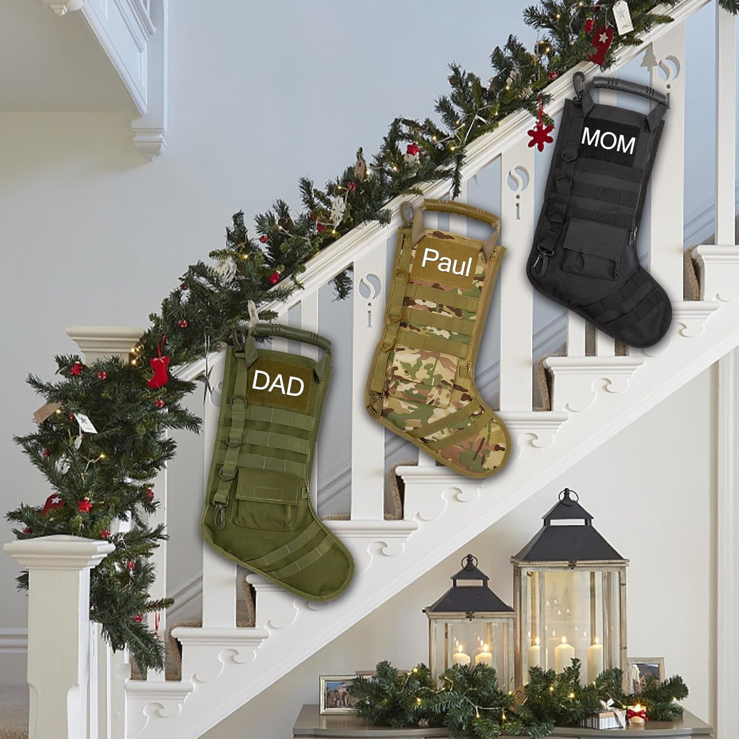 ๐ Personalized Tactical Christmas Stocking โ Military Style Holiday Gift ๐