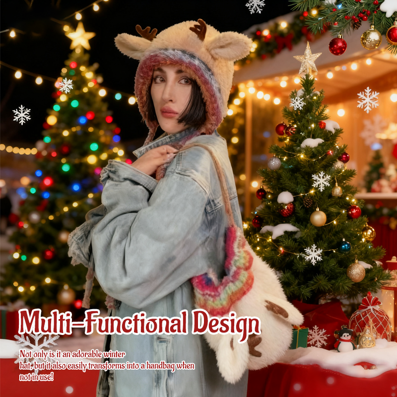 🎅 Original Design Festive Christmas Antler Hat
