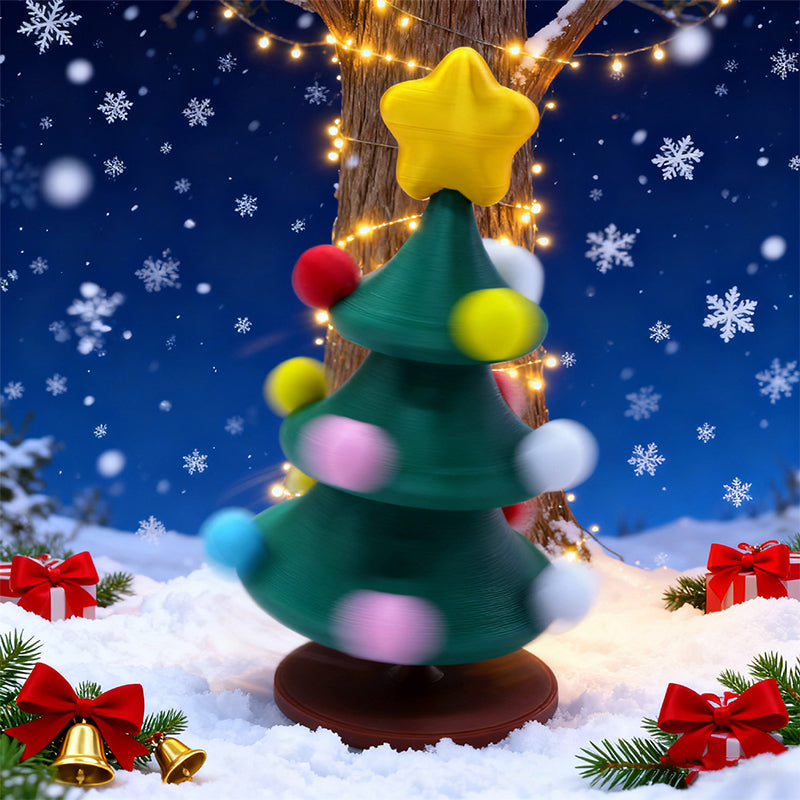 🎄 3D-printed swinging Christmas tree toy 🎁