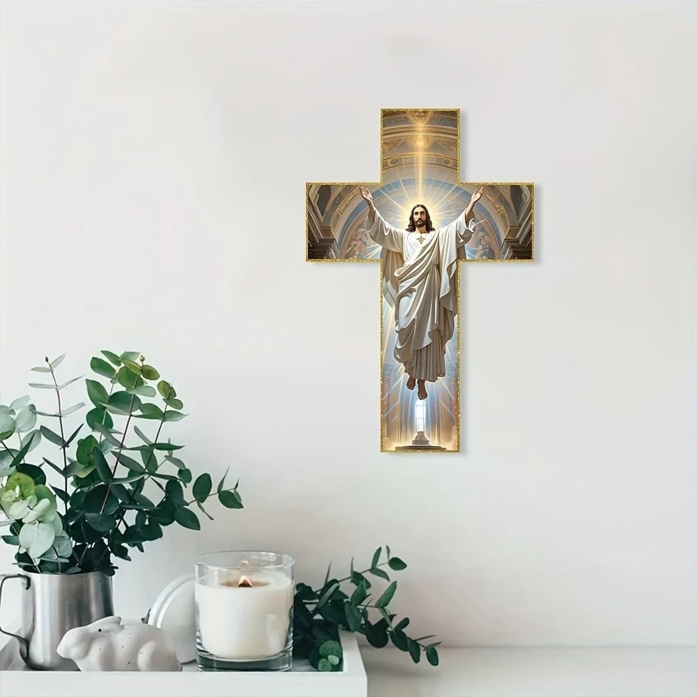Vintage Wooden Jesus Christ Wall Cross