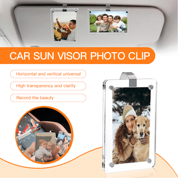 šAcrylic Magnetic Car Sun Visor Photo Clip ā Drive Safe, Youāre Loved