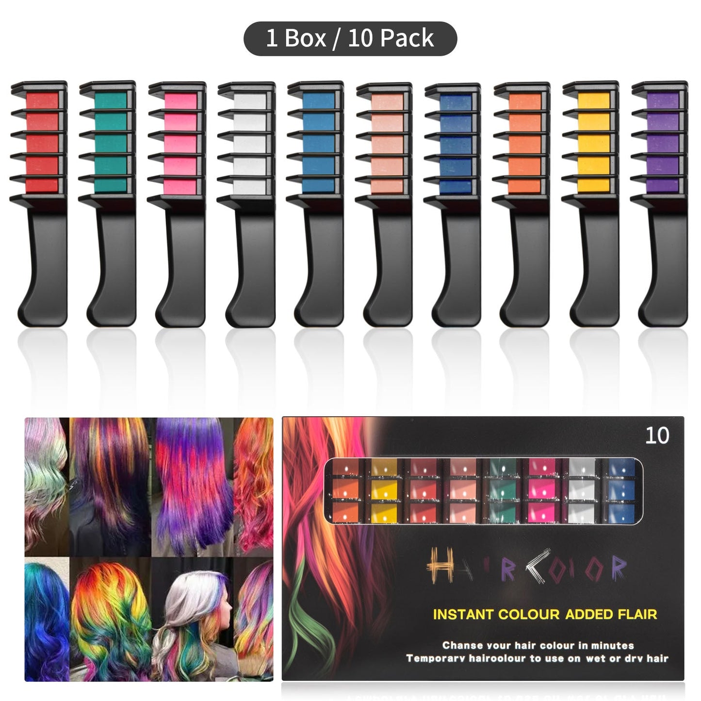 ✨ColorWhirl Temporary Hair Dye Comb