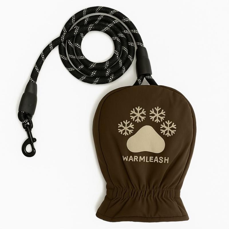 🐾Dog Leash with Built-In Thermal Mitten