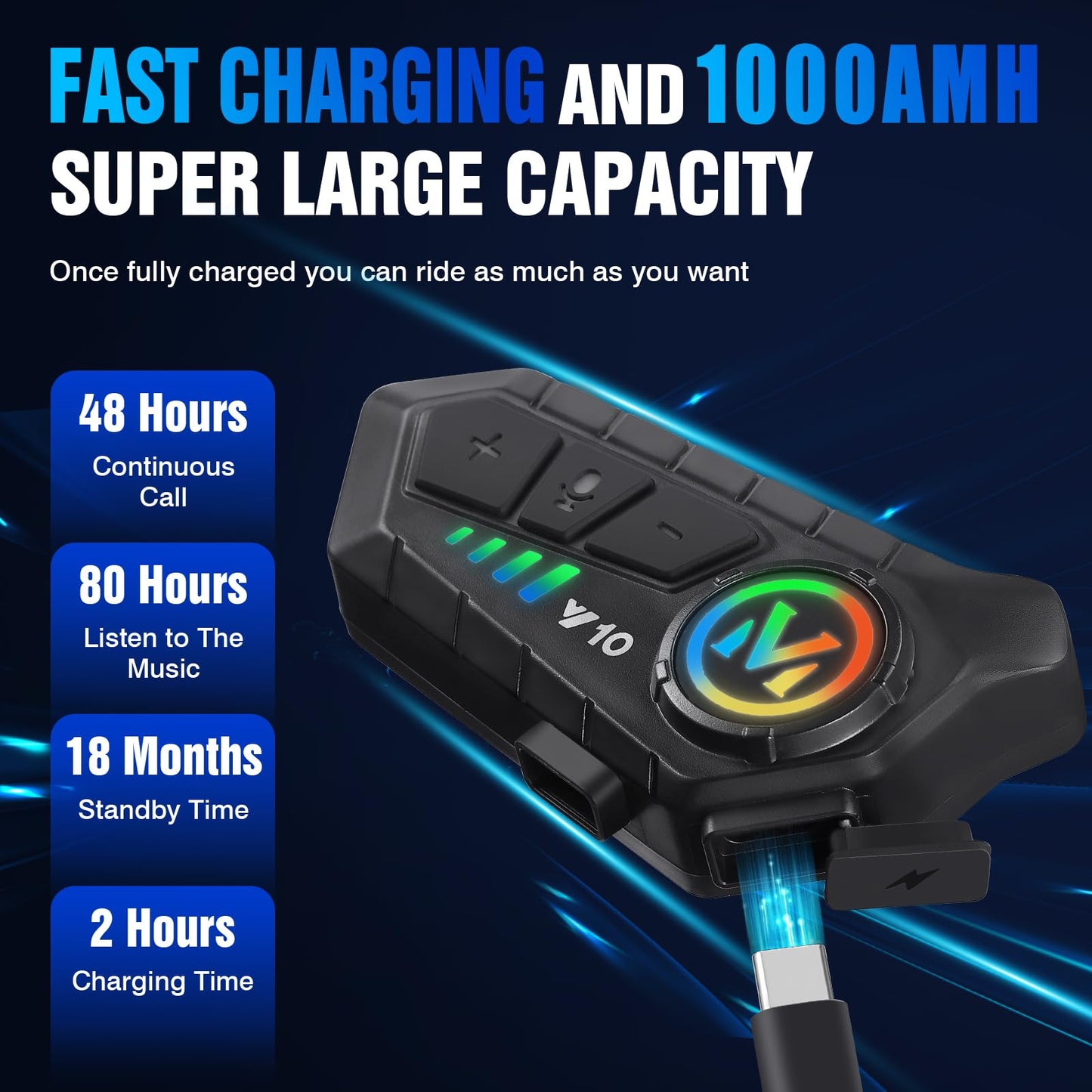 ⏰Limited stock!🔥Motorcycle helmet wireless Bluetooth headset