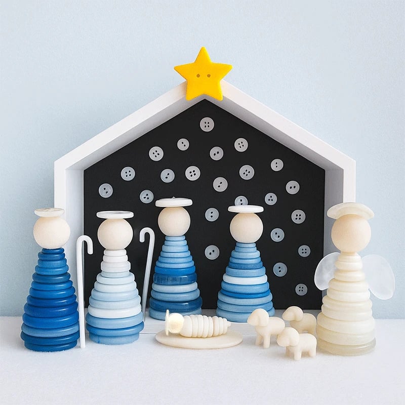 🔥LAST DAY 49% OFF-✝️DIY Button Nativity Scene Kit