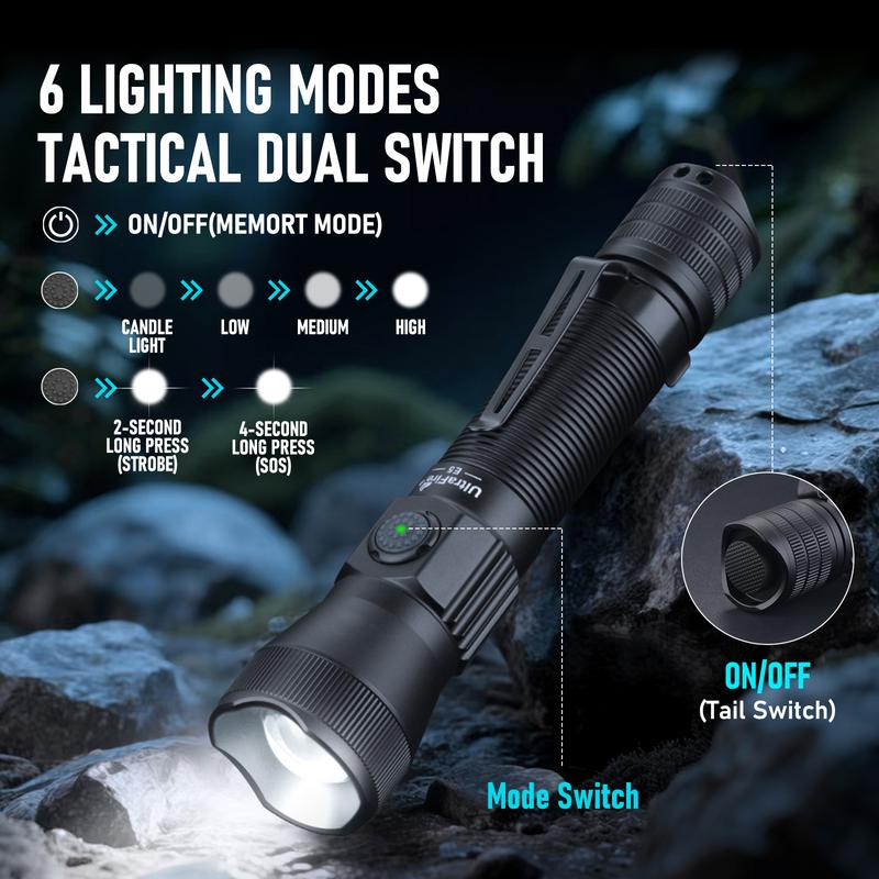 🔦💡E5 Tactical EDC Flashlight with Holster