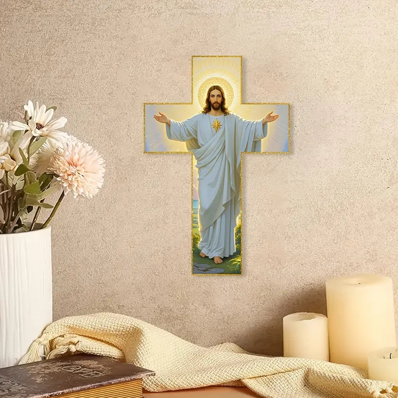 Vintage Wooden Jesus Christ Wall Cross
