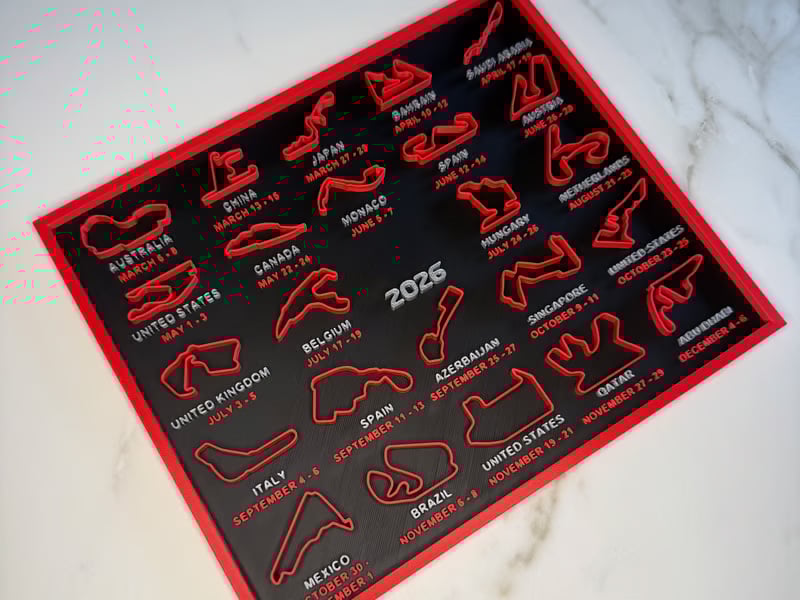 🏎️📅2026 Calendar