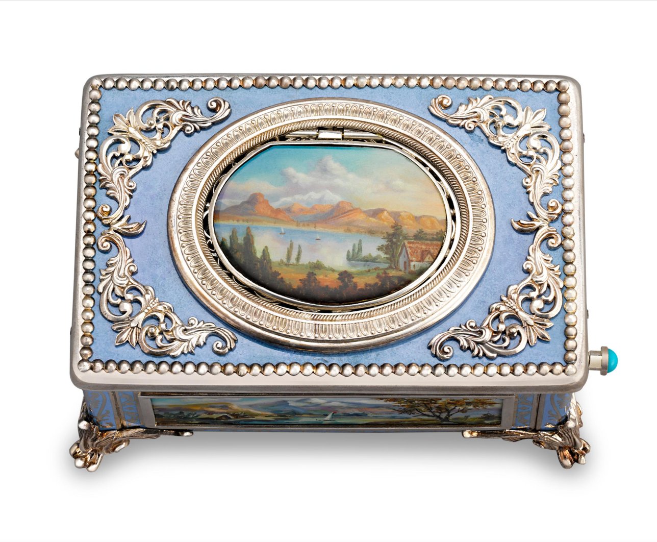 Silver Double Singing Bird Box【Free Shipping】