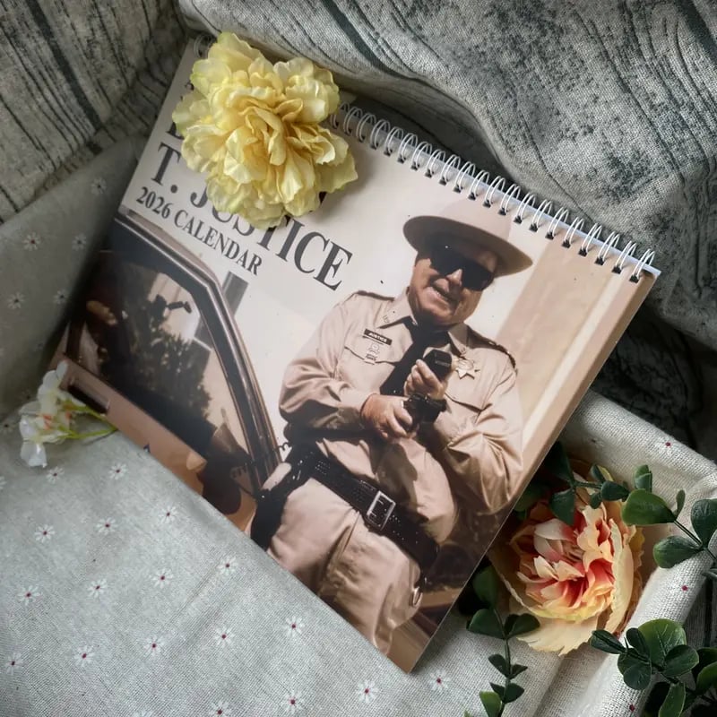 Sheriff Buford Inspired Wall Calendar 2026 - Smokeyy and the Badiit Theme - Unique Christmas & Holiday Gift Idea