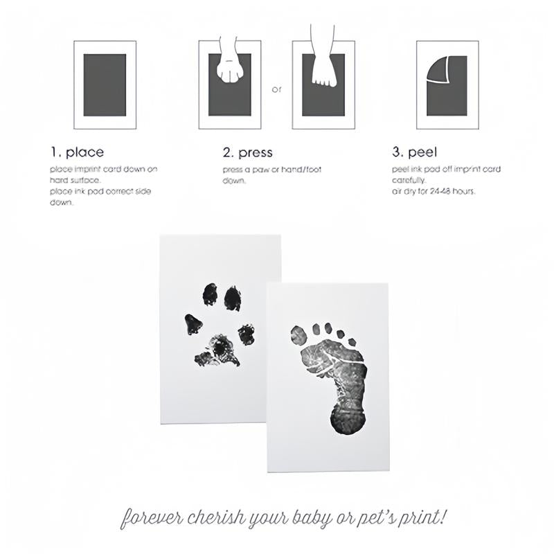⏰Holiday Specials🔥Larleaf Paw Print Kit, 4-Pcs Ink Pads + 2 Photo Frame