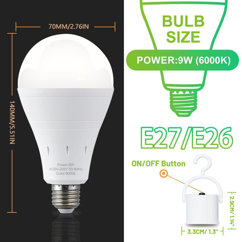 🔦 LED Rechargeable Emergency Light Bulbs