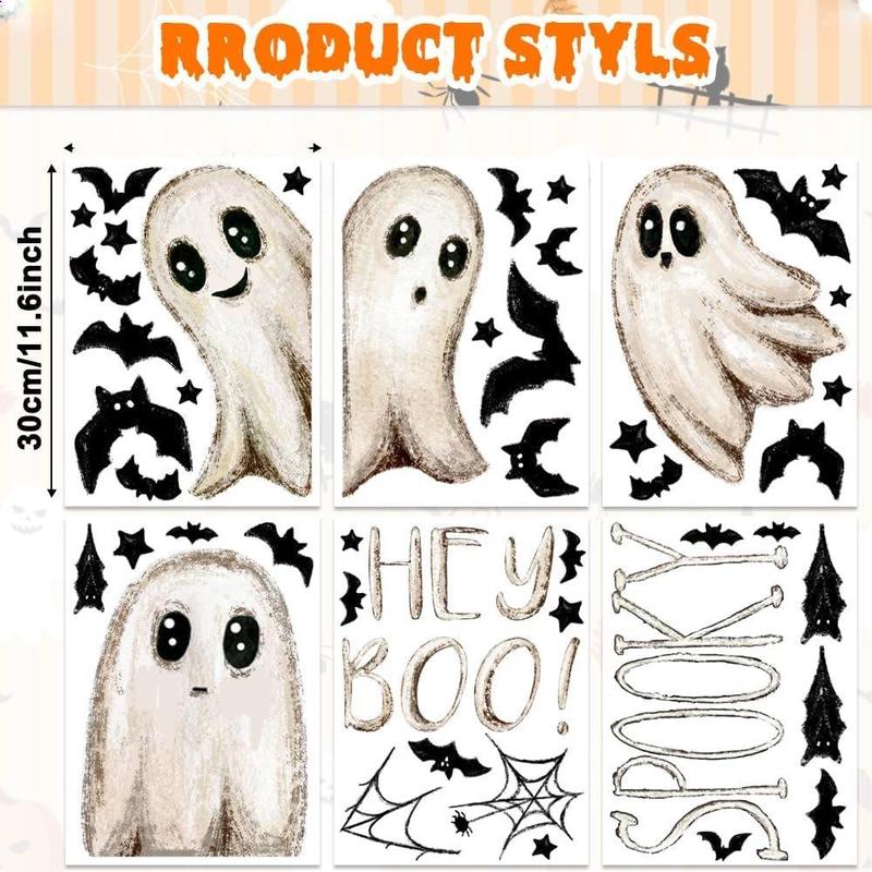 👻 6-Sheet Halloween Window Clings