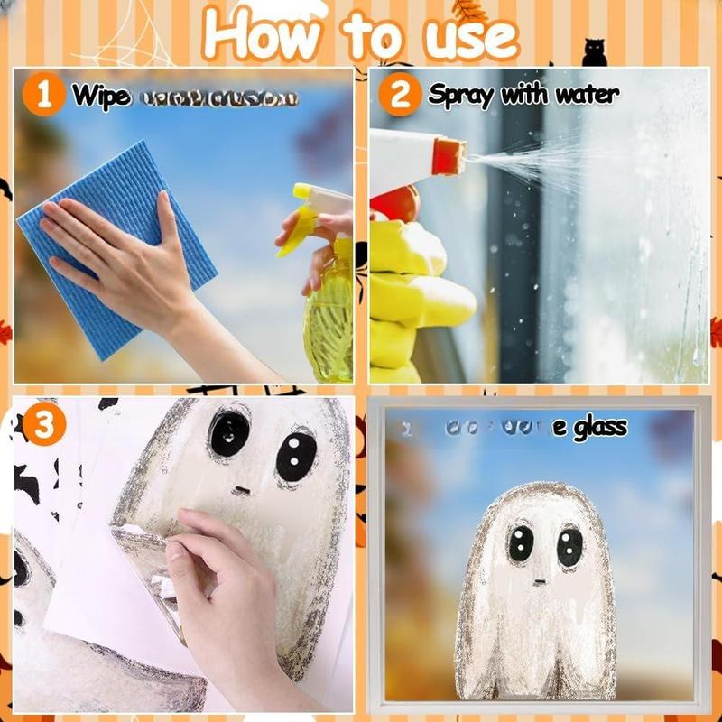 👻 6-Sheet Halloween Window Clings