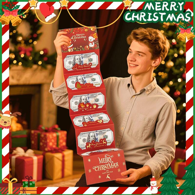 🎄 Christmas Cash Envelope with Money Clip