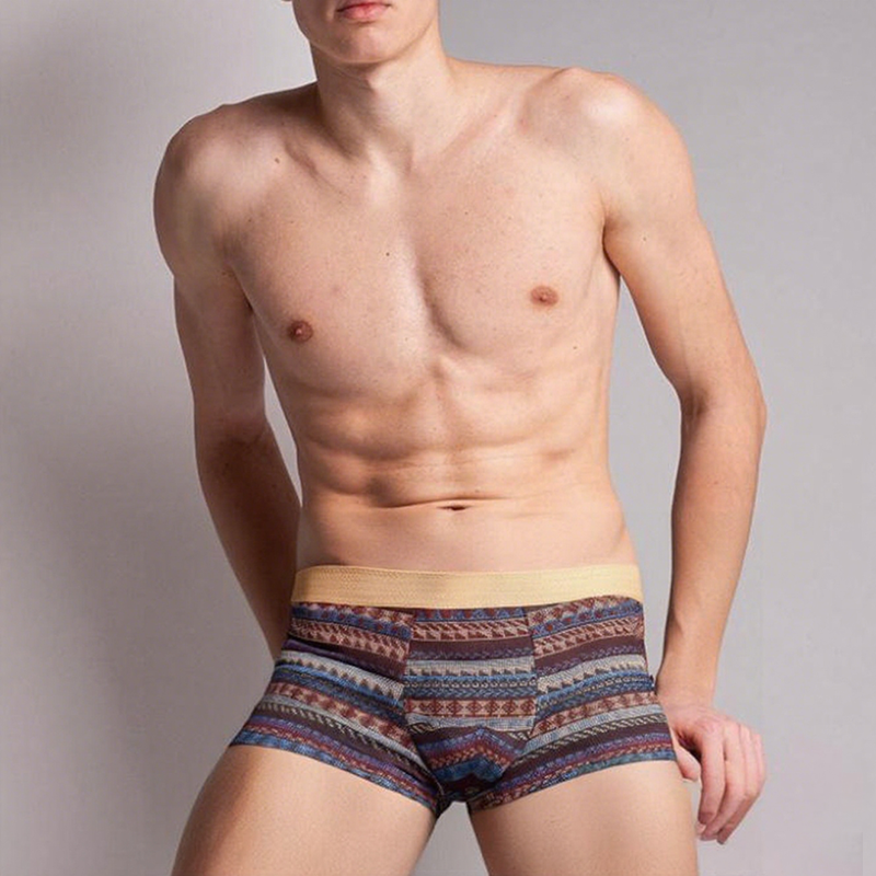 Men's Comfortable Underwear with Color Blocks