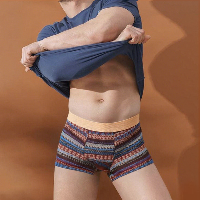 Men's Comfortable Underwear with Color Blocks