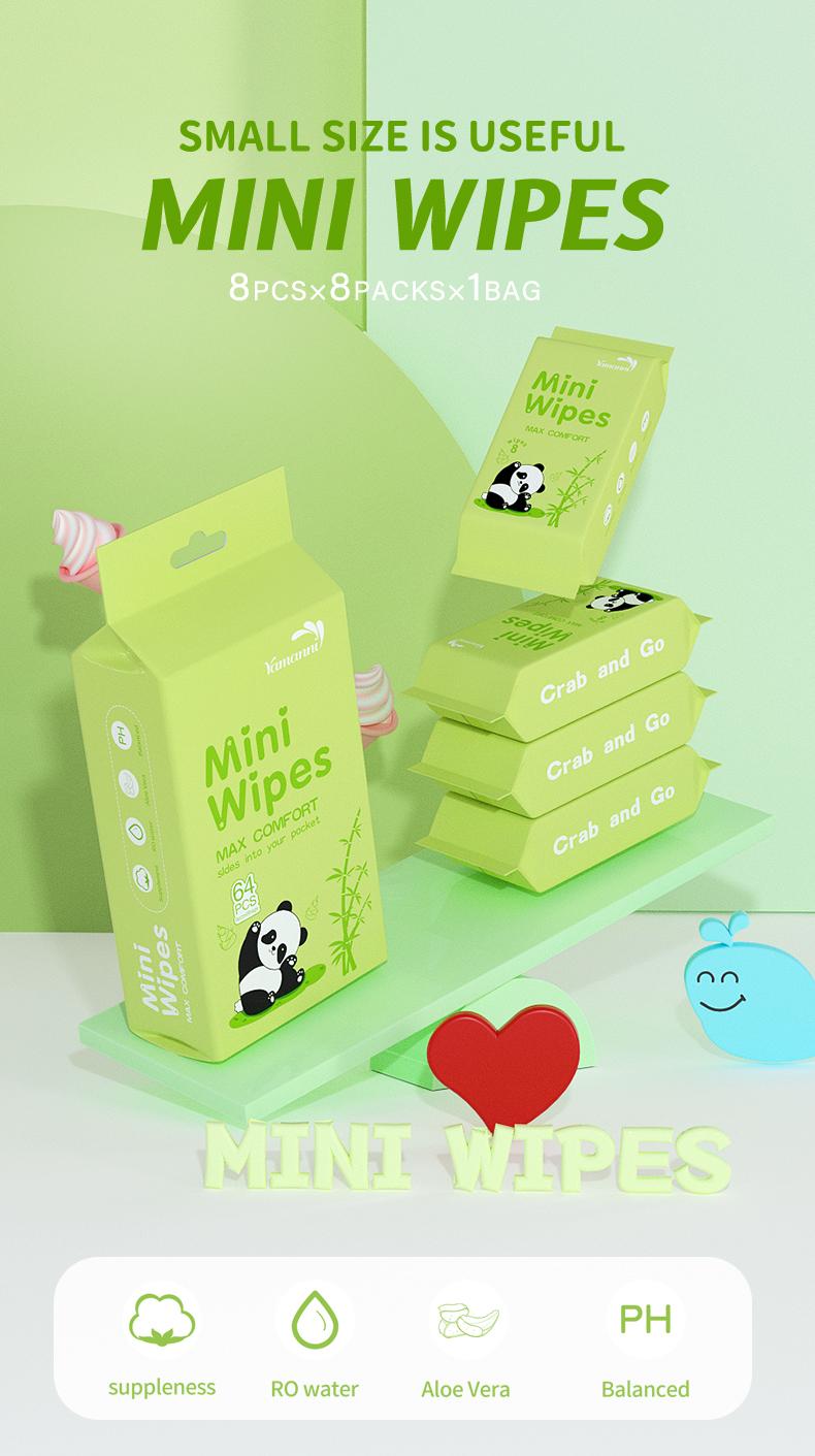 🌿 Mini Wet Wipes · Keep Clean Anytime, Anywhere