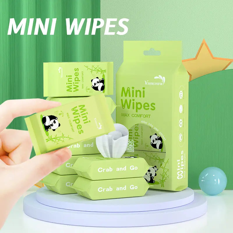🌿 Mini Wet Wipes · Keep Clean Anytime, Anywhere