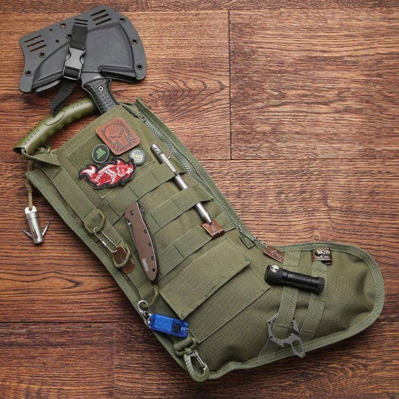 🎄 Personalized Tactical Christmas Stocking – Military Style Holiday Gift 🎁