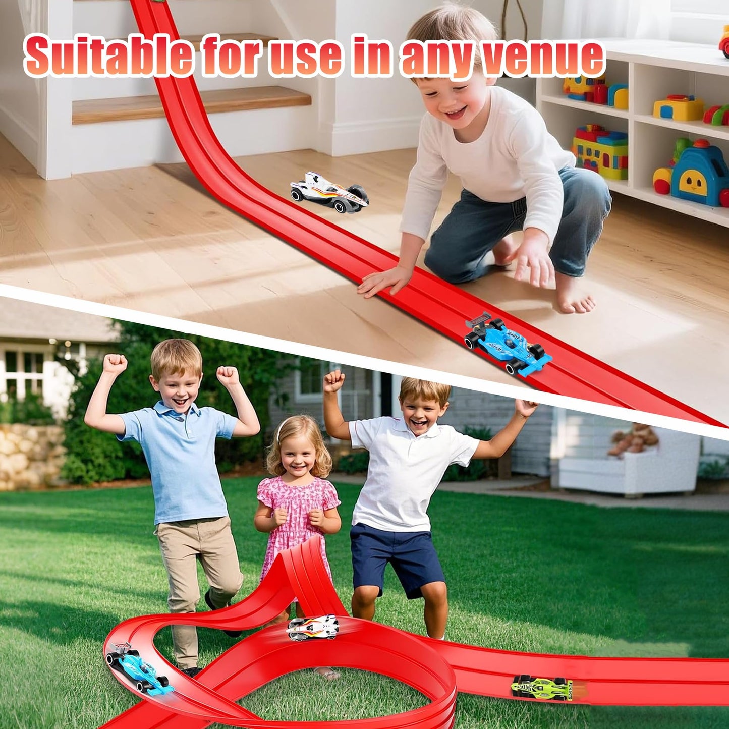 🎄🎁 2025 Christmas Surprise Gift: DIY Flexible Racing Track Toy 🚗✨