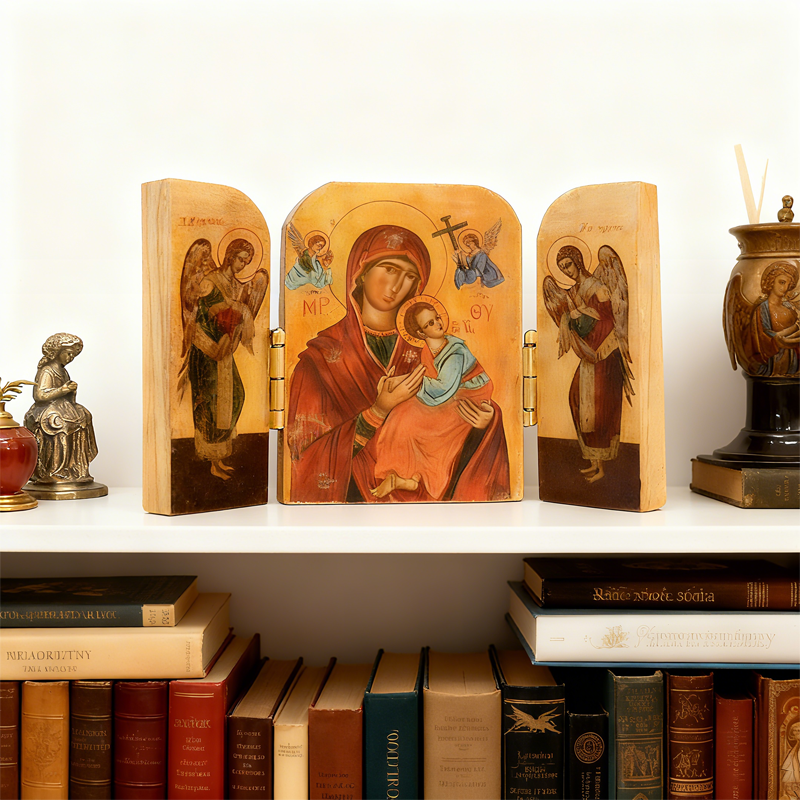 ✝️Pocket Wooden Icon Triptych – Carry Peace and Blessings in Your Hands 🙏
