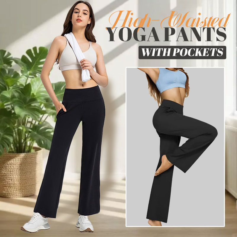 High-Waisted Yoga Pants with Pockets ✨