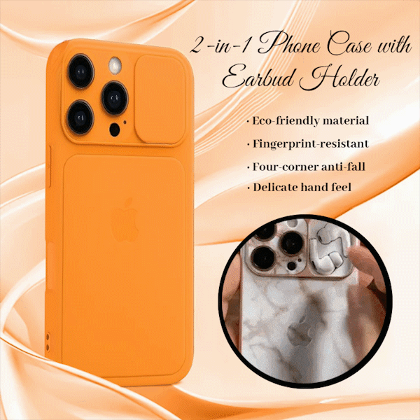 📱2-in-1 Phone Case with Earbud Holder