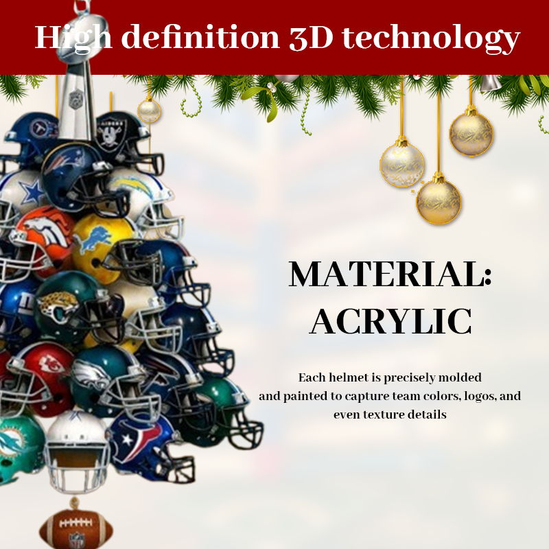 🏈 Helmet 3D Ornament