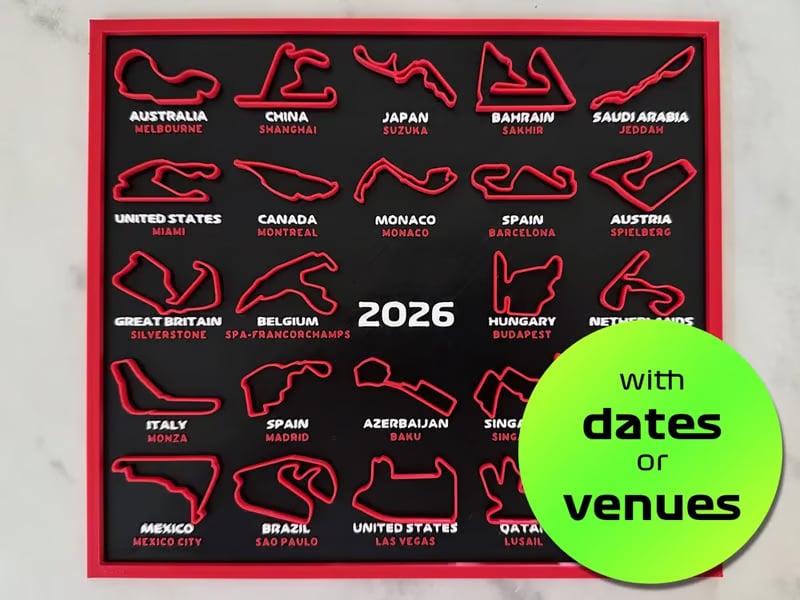 🏎️📅2026 Calendar
