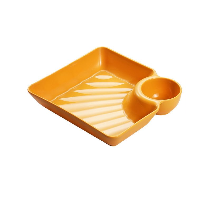 🍽️5-Pcs Divided Serving Plates with Dip Containers