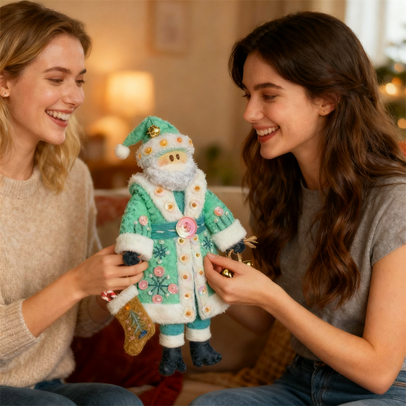 🎄 Handcrafted Santa Claus Mini Doll