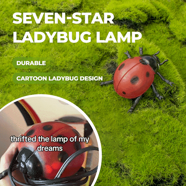🐞Seven-star Ladybug Lamp: 3D Bioluminescent Art✨
