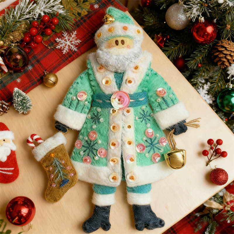 🎄 Handcrafted Santa Claus Mini Doll