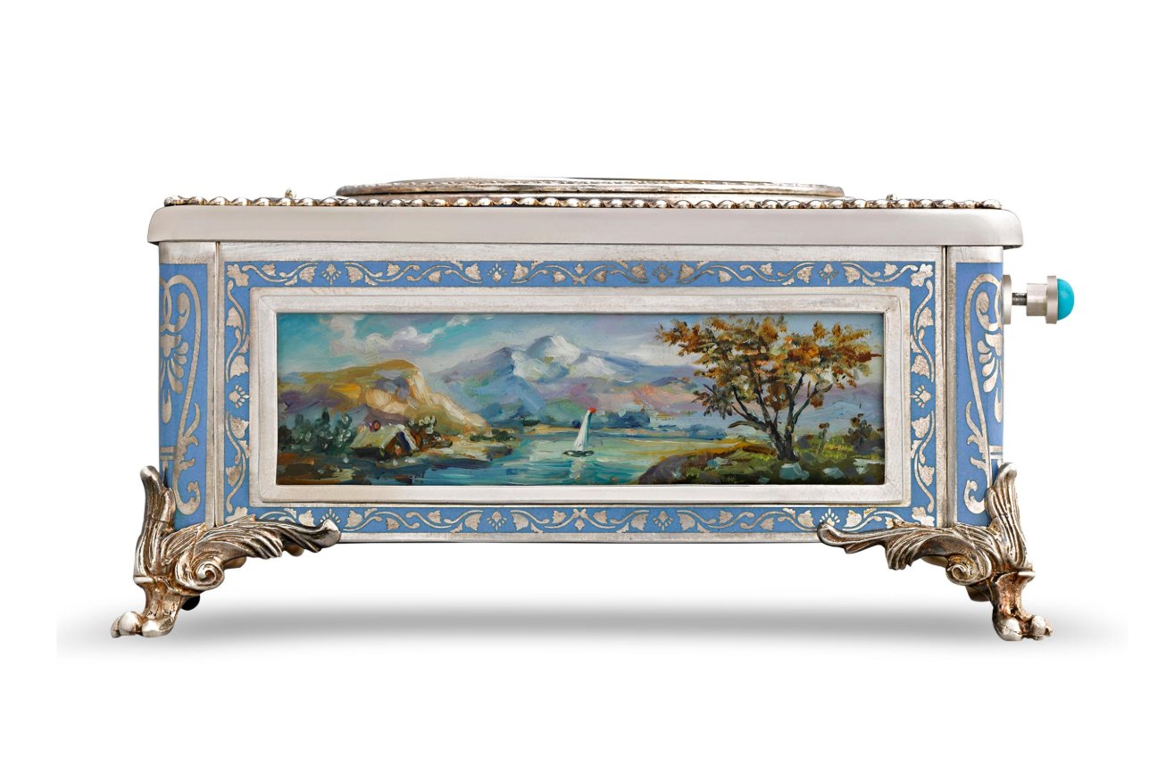 Silver Double Singing Bird Box【Free Shipping】