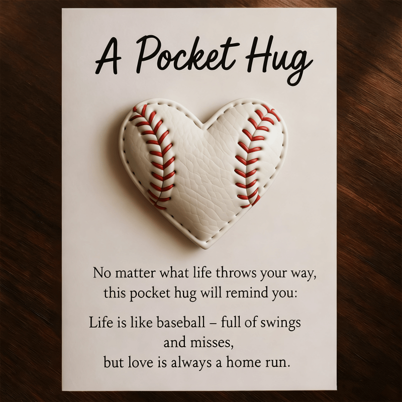 ⚾Handmade Baseball Pocket Hug with Gift Card