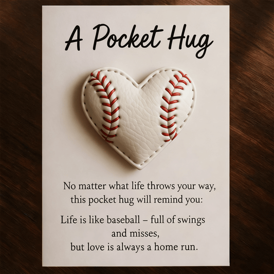 ⚾Handmade Baseball Pocket Hug with Gift Card